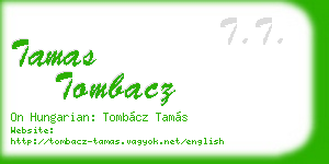 tamas tombacz business card