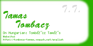 tamas tombacz business card